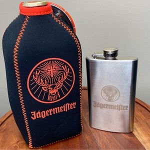 Jägermeister Flask & Bottle Koozie Set